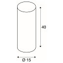 SLV Accessories for FENDA Shade, �150, cylindrical, beige