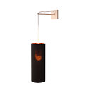 SLV Abat-jour FENDA � 15CM / 40CM petit, cylindrique, langue, cuivre, noir 