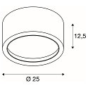 SLV LED Ceiling luminaire LED SURFACE MOUNT SPOT 1800lm, round, 48 LED, 3000K, white