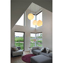 SLV Pendant luminaire ROTOBALL E27, silver-grey, whiteer Kunststoff, E27