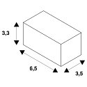 SLV Alimentation triphas� S-TRACK ON/OFF version pour montage en surface, terre � gauche, commutable, noir