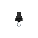 Adaptateur triphas� S-TRACK isol�, avec crochet, m�canique, universal, noir