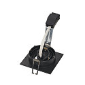 Lumi�re encastr�e PIREQ QPAR51 SQUARE DOWNLIGHT pivotant, rotatif GU10 IP20, noir mat gradable