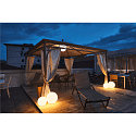 SLV Outdoor luminaire ROTOBALL Ball luminaire, white, E27, with switch, IP44, � 25 cm
