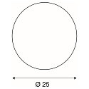 Objet d'�clairage ROTOBALL 40 FL rond, avec prise de courant, m�dium, avec diffuseur E27 IP44, gris argent gradable