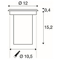SLV Projecteur encastr� SOLASTO rond GU10 IP67, acier inoxydable