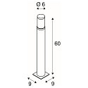 SLV Lampadaire d'ext�rieur TRUST E27 IP55, acier inoxydable