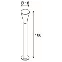 Lampadaire d’extérieur ALPA CONE 100 E27 IP55, gris