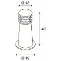 SLV Lampadaire d�ext�rieur RUSTY� ROUND 40 petit, rond E27 IP55, rouille gradable