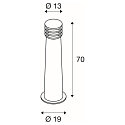 SLV Lampadaire d�ext�rieur RUSTY� ROUND 70 grand, rond E27 IP55, rouille gradable