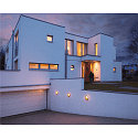 SLV Outdoor luminaire BULAN Wall / Ceiling luminaire, round, E14, max. 60W, satined glass, silver grey