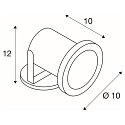 SLV Outdoor Floor Spot NAUTILUS, IP67, QT-C51, GX5.3 max. 35W, swiveling, inox 304