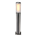 Lampadaire d�ext�rieur BIG NAILS cylindrique, court, avec diffuseur E27 IP44, acier inoxydable gradable