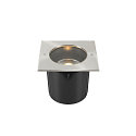SLV Projecteur encastr� DASAR ES111 angulaire GU10 IP67, acier inoxydable, noir 