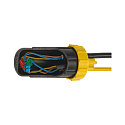SLV Bo�te de connexion IP68 BOX 4-POLE 4 fois, jaune, noir 