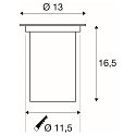 SLV Eclairage d'ext�rieur encastr� DASAR� 115 rond, passable, pivotant � la cardan GU10 IP67, acier inoxydable gradable