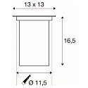 SLV Eclairage d'ext�rieur encastr� DASAR� 115 angulaire, passable, pivotant � la cardan GU10 IP67, acier inoxydable gradable
