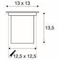 SLV Eclairage d'ext�rieur encastr� DASAR� 115 SQUARE angulaire, passable, pivotant � la cardan GU10 IP67