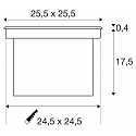 Projecteur encastr� DASAR LED SQUARE asym�trique IP67, acier inoxydable