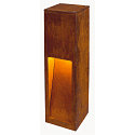 SLV Outdoor Floorlamp RUSTY SLOT 50, IP44, height 50cm, E27 TC-DSE max. 11W, FeCSi steel rust color