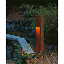 SLV Outdoor Floorlamp RUSTY SLOT 80, IP44, height 80cm, E27 TC-DSE max. 11W, FeCSi steel rust color