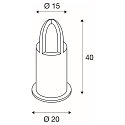 SLV Lampadaire d�ext�rieur RUSTY� CONE 40 petit, rond E27 IP54, rouille gradable