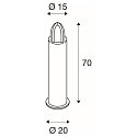 SLV Lampadaire d�ext�rieur RUSTY� CONE 70 grand, rond E27 IP54, rouille gradable