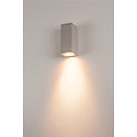 SLV Luminaire mural d'extérieur THEO WALL OUT angulaire GU10 IP44, Gris argent