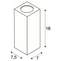 SLV Luminaire mural d'ext�rieur THEO WALL OUT angulaire GU10 IP44, anthrazit
