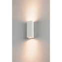 SLV Luminaire mural d�ext�rieur THEO UP/DOWN QPAR51 angulaire, direct / indirect GU10 IP44, blanche gradable