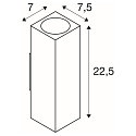 SLV Luminaire mural d�ext�rieur THEO UP/DOWN QPAR51 angulaire, direct / indirect GU10 IP44, blanche gradable