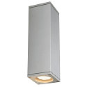 Luminaire mural d�ext�rieur THEO UP/DOWN QPAR51 angulaire, direct / indirect GU10 IP44, Gris argent gradable