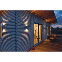 Luminaire mural d�ext�rieur THEO UP/DOWN QPAR51 angulaire, direct / indirect GU10 IP44, Gris argent gradable