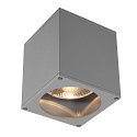 Plafonnier ext�rieur BIG THEO CEILING OUT angulaire GU10 IP44, Gris argent