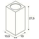 SLV Wall luminaire BIG THEO UP-DOWN OUT ES111, square, GU10, max. 2x75W, anthracite