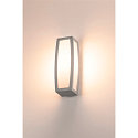 Luminaire mural d�ext�rieur MERIDIAN BOX E27 IP54, Gris argent gradable