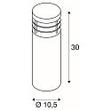 SLV Lampadaire d'ext�rieur VAP SLIM E27 IP44, acier inoxydable