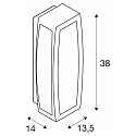 SLV Luminaire mural d'ext�rieur MERIDIAN BOX avec capteur E27 IP54, anthrazit