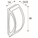 SLV Luminaire mural d�ext�rieur MERIDIAN 2 E27 IP54, Gris argent gradable