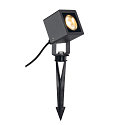 Lampe � piquet de terre NAUTILUS 10 CUBE forme en d�, avec prise de courant, r�glable IP44 / IP65, anthrazit 