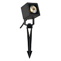 Lampe � piquet de terre NAUTILUS 10 CUBE forme en d�, avec prise de courant, r�glable IP44 / IP65, anthrazit 