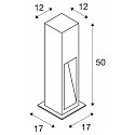 SLV Lampadaire d�ext�rieur ARROCK STONE 50 COB angulaire, court LED IP55, gris basalte, acier inoxydable 