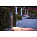 Lampadaire d�ext�rieur ARROCK STONE 75 COB angulaire, langue LED IP55, gris basalte, acier inoxydable 