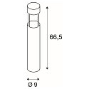 Lampadaire d�ext�rieur SLOTS 65 cylindrique, direct / indirect, commutable IP44, anthrazit 