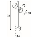 SLV Lampadaire d'ext�rieur SITRA 360 SL � 2 flammes GX53 IP44, anthrazit gradable