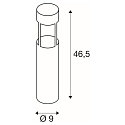 SLV Lampadaire d�ext�rieur SLOTS 45 cylindrique, direct / indirect, commutable IP44, anthrazit 
