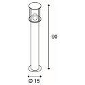 SLV Luminaire d'all�es PHOTONIA cylindrique E27 IP55, anthrazit gradable