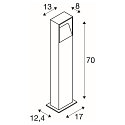 SLV Lampadaire d�ext�rieur LOGS 70 Bas, angulaire, indirect LED IP65, anthrazit 