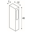 SLV Lampadaire d'ext�rieur SLOTBOX 40 angulaire IP44, anthrazit