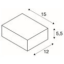 SLV Luminaire mural d�ext�rieur QUADRASYL WL 15 Bas, angulaire, rigide GX53 IP44, anthrazit gradable